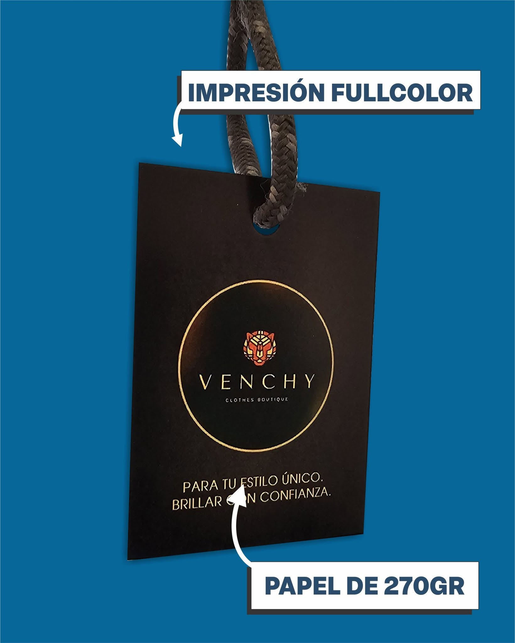 Etiqueta colgante fullcolor Venchy